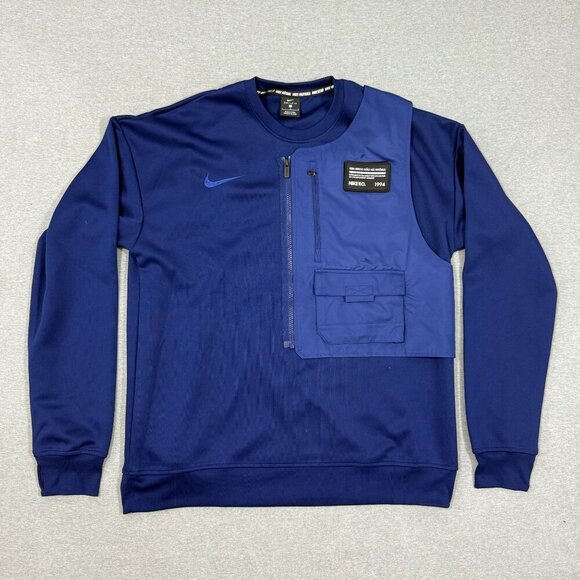 Nike Other - Nike Calcio F.C. SweatShirt Utility Mens Sz L - Football Soccer Blue Athleisure